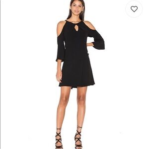 Ramy Brook Evette Cold Shoulder Mini Little Black Dress Women’s 2 Party Chic